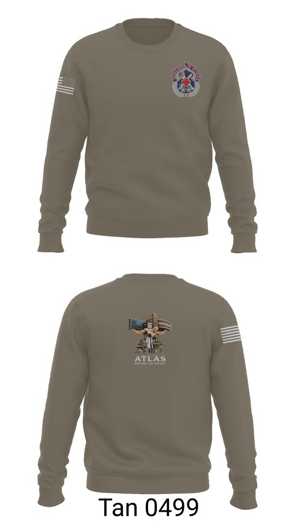 Crew Neck Sweatshirt, Atlas Company, Army, Teamtime, Team time, sublimation, custom sports apparel, team uniforms, spirit wear, spiritwear, sports uniforms, custom shirts, team store, custom team store, fundraiser sports, apparel fundraiser