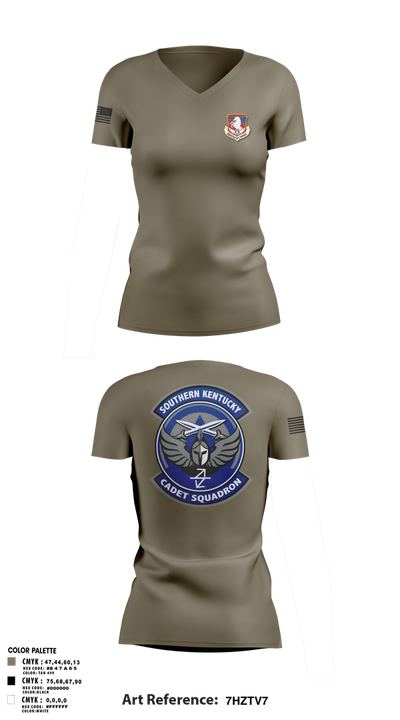 GLR-KY-300 69993935 Women's Short Sleeve V-neck Shirt - 4