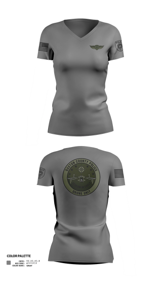 Womens Short Sleeve Vneck Shirt, Drone Unit, Police, Teamtime, Team time, sublimation, custom sports apparel, team uniforms, spirit wear, spiritwear, sports uniforms, custom shirts, team store, custom team store, fundraiser sports, apparel fundraiser