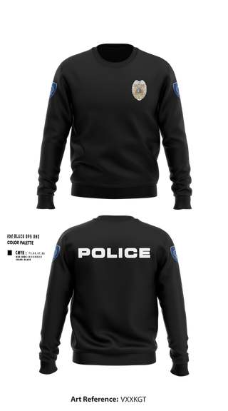 Crew Neck Sweatshirt, Vincennes Police Department, , Teamtime, Team time, sublimation, custom sports apparel, team uniforms, spirit wear, spiritwear, sports uniforms, custom shirts, team store, custom team store, fundraiser sports, apparel fundraiser