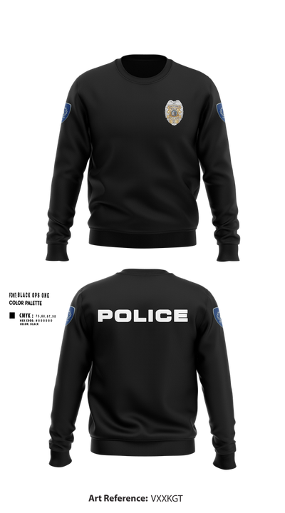 Vincennes Police Department 76255219 Crew Neck Sweatshirt - 1