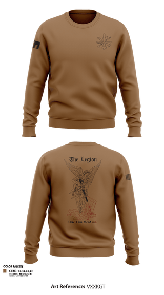 Crew Neck Sweatshirt, The Legion / B CO / 2-5 CAV, Army, Teamtime, Team time, sublimation, custom sports apparel, team uniforms, spirit wear, spiritwear, sports uniforms, custom shirts, team store, custom team store, fundraiser sports, apparel fundraiser