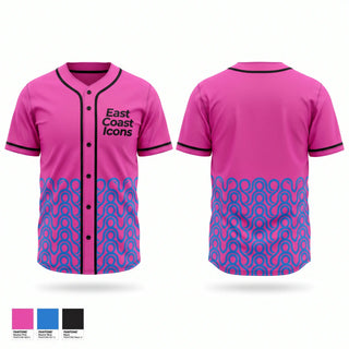Full Button Baseball Jersey, East Coast Icons, Baseball, Teamtime, Team time, sublimation, custom sports apparel, team uniforms, spirit wear, spiritwear, sports uniforms, custom shirts, team store, custom team store, fundraiser sports, apparel fundraiser