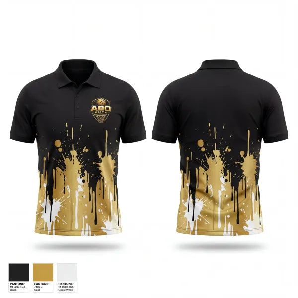 Short Sleeve Performance Polo, ABO Elite, Men's Basketball, Teamtime, Team time, sublimation, custom sports apparel, team uniforms, spirit wear, spiritwear, sports uniforms, custom shirts, team store, custom team store, fundraiser sports, apparel fundraiser