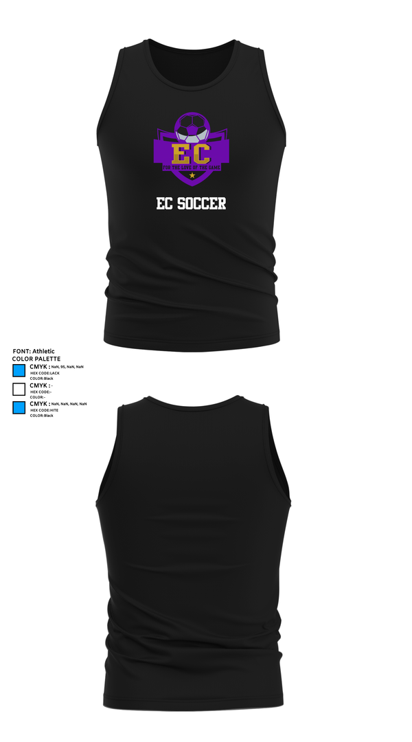 Tank Top, EC Soccer, Women's Soccer, Teamtime, Team time, sublimation, custom sports apparel, team uniforms, spirit wear, spiritwear, sports uniforms, custom shirts, team store, custom team store, fundraiser sports, apparel fundraiser
