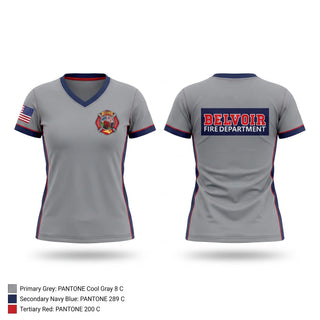 Womens Short Sleeve Vneck Shirt, Belvior Volunteer Fire Department, Fire Department, Teamtime, Team time, sublimation, custom sports apparel, team uniforms, spirit wear, spiritwear, sports uniforms, custom shirts, team store, custom team store, fundraiser sports, apparel fundraiser