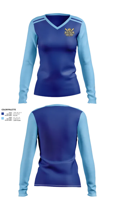 Blue collar ballers 92200108 Women's Long Sleeve V-neck Shirt - 21