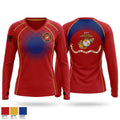 DELTA FORCE MARINE CADETS Women's Long Sleeve V-neck Shirt - 1