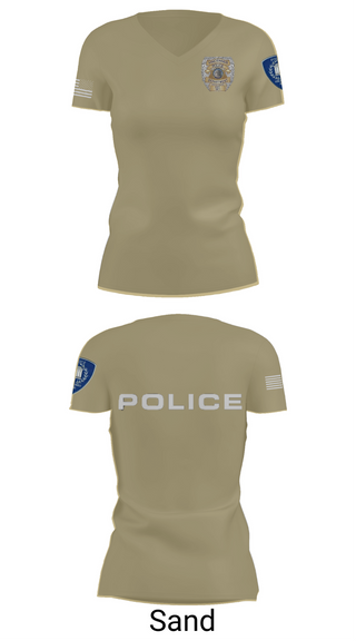 Womens Short Sleeve Vneck Shirt, Vincennes Police Department, , Teamtime, Team time, sublimation, custom sports apparel, team uniforms, spirit wear, spiritwear, sports uniforms, custom shirts, team store, custom team store, fundraiser sports, apparel fundraiser