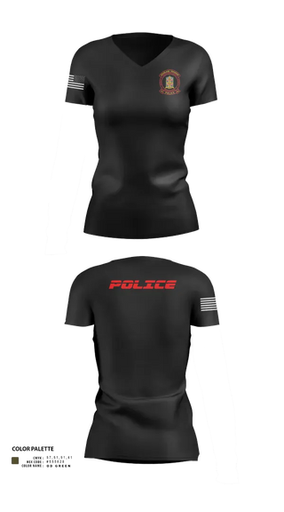 Womens Short Sleeve Vneck Shirt, Douglass Township Police Department, Police, Teamtime, Team time, sublimation, custom sports apparel, team uniforms, spirit wear, spiritwear, sports uniforms, custom shirts, team store, custom team store, fundraiser sports, apparel fundraiser