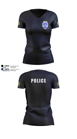 Womens Short Sleeve Vneck Shirt, team name, Police, Teamtime, Team time, sublimation, custom sports apparel, team uniforms, spirit wear, spiritwear, sports uniforms, custom shirts, team store, custom team store, fundraiser sports, apparel fundraiser