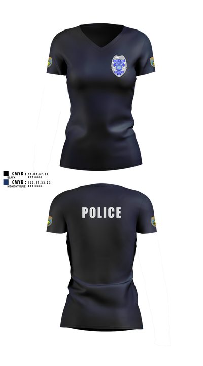 Odessa Police Department 86817075 Women's Short Sleeve V-neck Shirt - 2