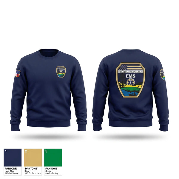 Crew Neck Sweatshirt, RC EMS, EMS/EMT, Teamtime, Team time, sublimation, custom sports apparel, team uniforms, spirit wear, spiritwear, sports uniforms, custom shirts, team store, custom team store, fundraiser sports, apparel fundraiser