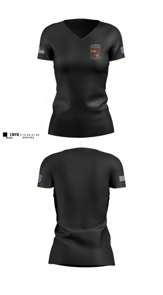 Womens Short Sleeve Vneck Shirt, Cheyenne US Army Recruiting Company, Army, Teamtime, Team time, sublimation, custom sports apparel, team uniforms, spirit wear, spiritwear, sports uniforms, custom shirts, team store, custom team store, fundraiser sports, apparel fundraiser