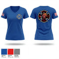 Richfield Township Fire 95058415 Women's Short Sleeve V-neck Shirt - 1