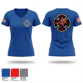 Womens Short Sleeve Vneck Shirt, Richfield Township Fire, Fire Department, Teamtime, Team time, sublimation, custom sports apparel, team uniforms, spirit wear, spiritwear, sports uniforms, custom shirts, team store, custom team store, fundraiser sports, apparel fundraiser