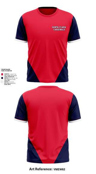 Short Sleeve Performance Shirt, Santa Clara Cardinals, Baseball, Teamtime, Team time, sublimation, custom sports apparel, team uniforms, spirit wear, spiritwear, sports uniforms, custom shirts, team store, custom team store, fundraiser sports, apparel fundraiser