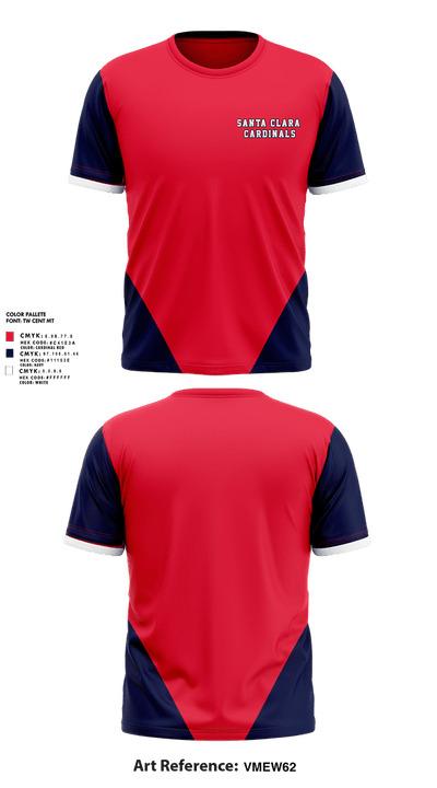 Santa Clara Cardinals 30017824 Short Sleeve Performance Shirt - 1