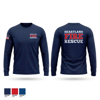 Long Sleeve Performance Shirt, Heartland Fire, Fire Department, Teamtime, Team time, sublimation, custom sports apparel, team uniforms, spirit wear, spiritwear, sports uniforms, custom shirts, team store, custom team store, fundraiser sports, apparel fundraiser