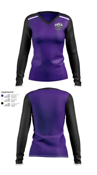 Womens Long Sleeve Vneck Shirt, Horned Frogs, , Teamtime, Team time, sublimation, custom sports apparel, team uniforms, spirit wear, spiritwear, sports uniforms, custom shirts, team store, custom team store, fundraiser sports, apparel fundraiser