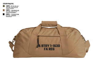 Duffle Bag, A BTRY 1-163D FA Reg, , Teamtime, Team time, sublimation, custom sports apparel, team uniforms, spirit wear, spiritwear, sports uniforms, custom shirts, team store, custom team store, fundraiser sports, apparel fundraiser
