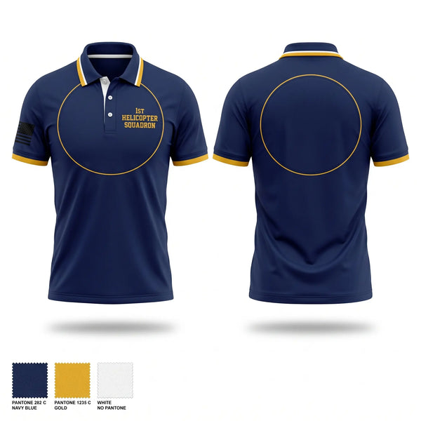 Short Sleeve Performance Polo, 1st Helicopter Squadron, Air Force, Teamtime, Team time, sublimation, custom sports apparel, team uniforms, spirit wear, spiritwear, sports uniforms, custom shirts, team store, custom team store, fundraiser sports, apparel fundraiser