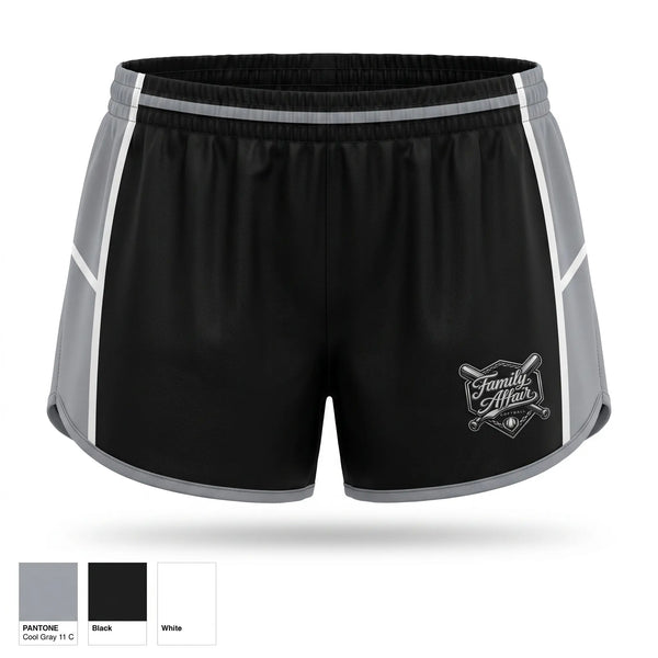 Womens Shorts, Family affair, Softball, Teamtime, Team time, sublimation, custom sports apparel, team uniforms, spirit wear, spiritwear, sports uniforms, custom shirts, team store, custom team store, fundraiser sports, apparel fundraiser