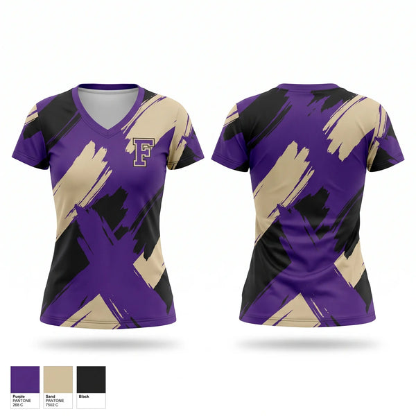 Womens Short Sleeve Vneck Shirt, Fowlerville Gladiators, Baseball, Teamtime, Team time, sublimation, custom sports apparel, team uniforms, spirit wear, spiritwear, sports uniforms, custom shirts, team store, custom team store, fundraiser sports, apparel fundraiser