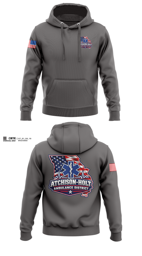 Hoodie, Atchison Holt Ambulance District, EMS/EMT, Teamtime, Team time, sublimation, custom sports apparel, team uniforms, spirit wear, spiritwear, sports uniforms, custom shirts, team store, custom team store, fundraiser sports, apparel fundraiser