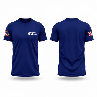 Old School Cotton Feel Shirt, Deferiet Fire Dept., Fire Department, Teamtime, Team time, sublimation, custom sports apparel, team uniforms, spirit wear, spiritwear, sports uniforms, custom shirts, team store, custom team store, fundraiser sports, apparel fundraiser