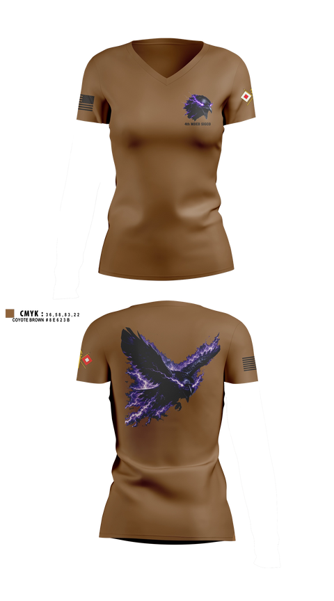 Womens Short Sleeve Vneck Shirt, 4th MDEB SigCo, Army, Teamtime, Team time, sublimation, custom sports apparel, team uniforms, spirit wear, spiritwear, sports uniforms, custom shirts, team store, custom team store, fundraiser sports, apparel fundraiser