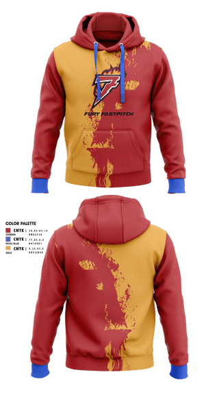 Hoodie, Fury Fastpitch, Softball, Teamtime, Team time, sublimation, custom sports apparel, team uniforms, spirit wear, spiritwear, sports uniforms, custom shirts, team store, custom team store, fundraiser sports, apparel fundraiser