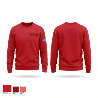 Crew Neck Sweatshirt, Phillips fired and rescue, Fire Department, Teamtime, Team time, sublimation, custom sports apparel, team uniforms, spirit wear, spiritwear, sports uniforms, custom shirts, team store, custom team store, fundraiser sports, apparel fundraiser