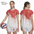 Saranac Lake Red Storm Volleyball 33177463 Women's Short Sleeve V-neck Shirt - 3
