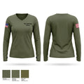 Clay Township Police Women's Long Sleeve V-neck Shirt - 1