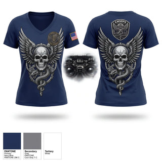 Womens Short Sleeve Vneck Shirt, NFD EMS SOP, EMS/EMT, Teamtime, Team time, sublimation, custom sports apparel, team uniforms, spirit wear, spiritwear, sports uniforms, custom shirts, team store, custom team store, fundraiser sports, apparel fundraiser