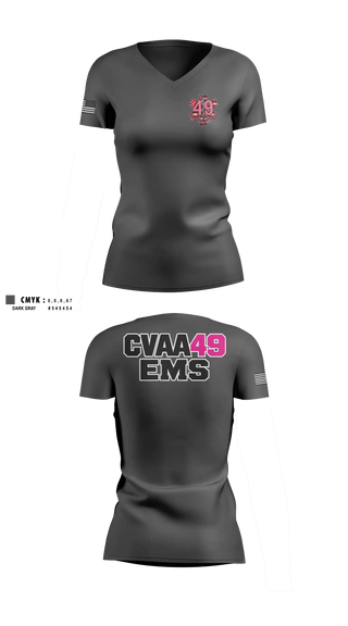 Womens Short Sleeve Vneck Shirt, Coudersport Ems, EMS/EMT, Teamtime, Team time, sublimation, custom sports apparel, team uniforms, spirit wear, spiritwear, sports uniforms, custom shirts, team store, custom team store, fundraiser sports, apparel fundraiser