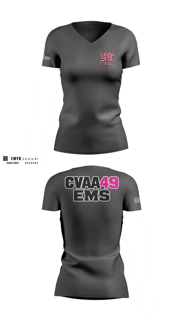 Womens Short Sleeve Vneck Shirt, Coudersport Ems, EMS/EMT, Teamtime, Team time, sublimation, custom sports apparel, team uniforms, spirit wear, spiritwear, sports uniforms, custom shirts, team store, custom team store, fundraiser sports, apparel fundraiser