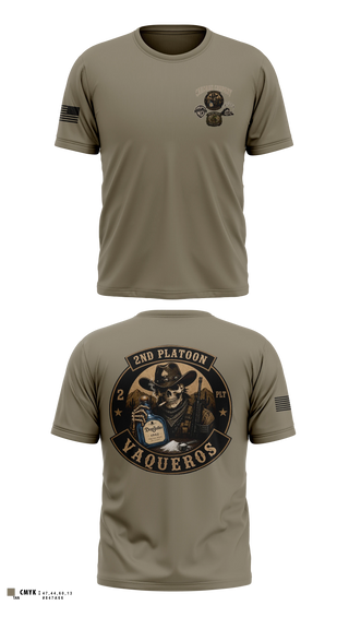 Short Sleeve Performance Shirt, 2nd Platoon Vaqueros, Army, Teamtime, Team time, sublimation, custom sports apparel, team uniforms, spirit wear, spiritwear, sports uniforms, custom shirts, team store, custom team store, fundraiser sports, apparel fundraiser