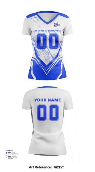 Womens Short Sleeve Vneck Shirt, R-S Central Hilltoppers Volleyball, Women's Volleyball, Teamtime, Team time, sublimation, custom sports apparel, team uniforms, spirit wear, spiritwear, sports uniforms, custom shirts, team store, custom team store, fundraiser sports, apparel fundraiser