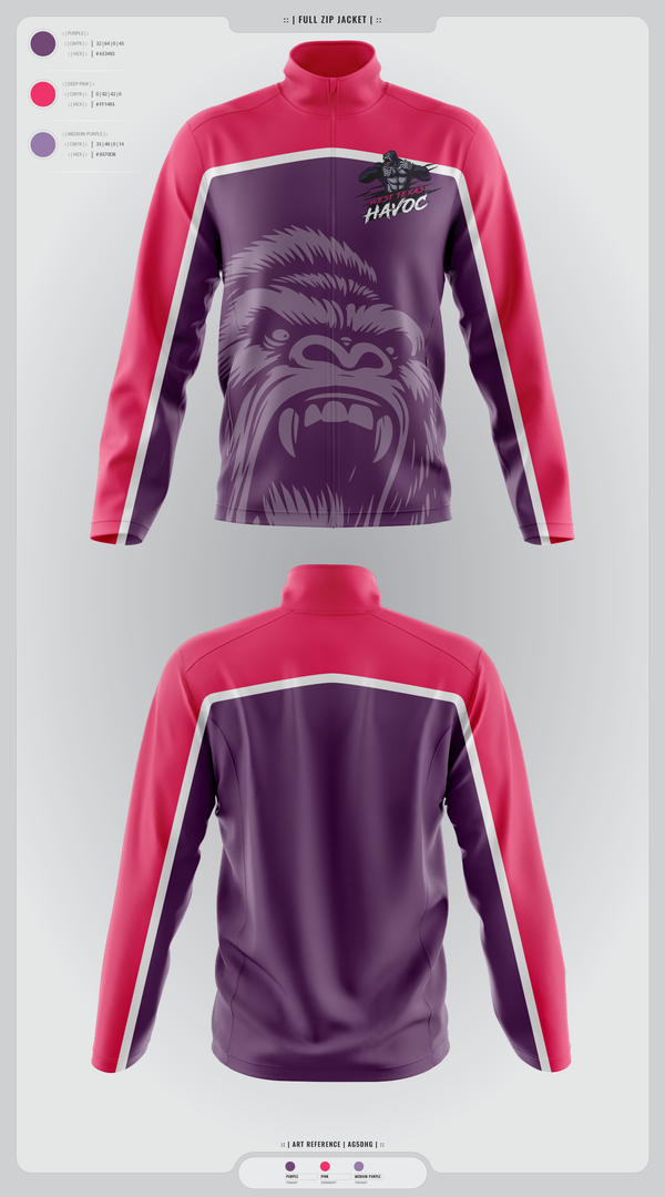 Fleece Jacket, West texas Havoc, Baseball, Teamtime, Team time, sublimation, custom sports apparel, team uniforms, spirit wear, spiritwear, sports uniforms, custom shirts, team store, custom team store, fundraiser sports, apparel fundraiser