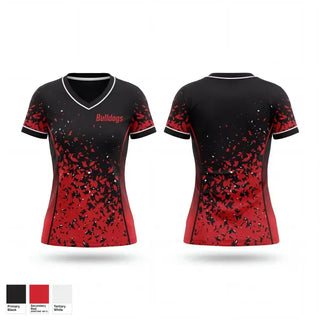 Womens Short Sleeve Vneck Shirt, Bulldogs, Baseball, Teamtime, Team time, sublimation, custom sports apparel, team uniforms, spirit wear, spiritwear, sports uniforms, custom shirts, team store, custom team store, fundraiser sports, apparel fundraiser