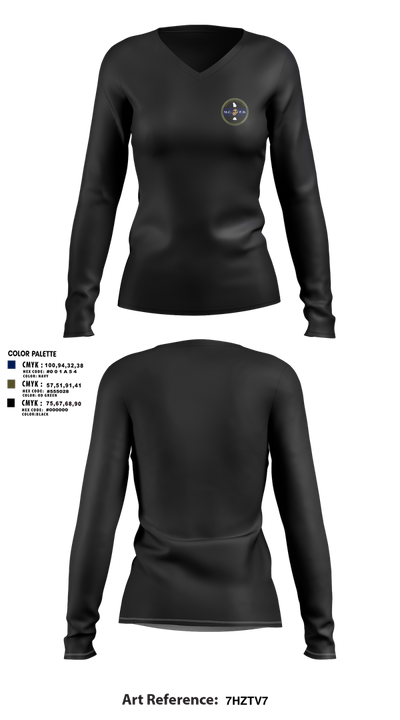 MCPD Albany. 69051575 Women's Long Sleeve V-neck Shirt - 3