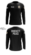 Crockett Police Department 97881074 Long Sleeve Performance Shirt - 4