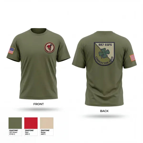 Old School Cotton Feel Shirt, 887 esfs, Air Force, Teamtime, Team time, sublimation, custom sports apparel, team uniforms, spirit wear, spiritwear, sports uniforms, custom shirts, team store, custom team store, fundraiser sports, apparel fundraiser