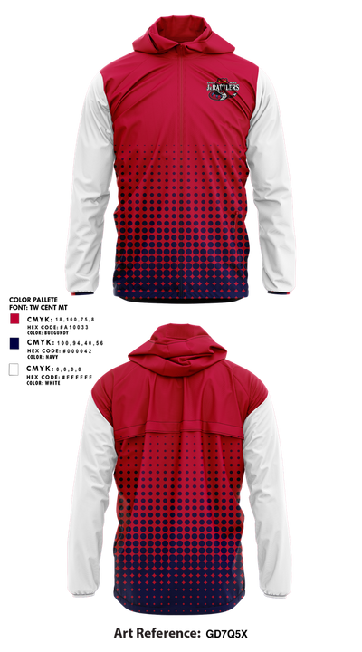 Union Mine Jr. Rattlers Football And Cheer 70206538 Windbreaker - 1