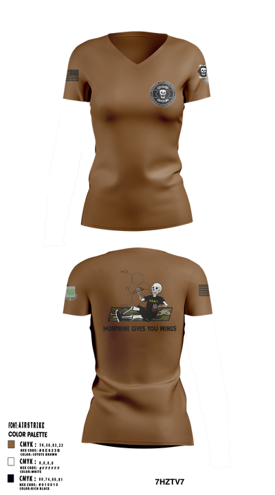 1-37 AR 67531053 Women's Short Sleeve V-neck Shirt - 1
