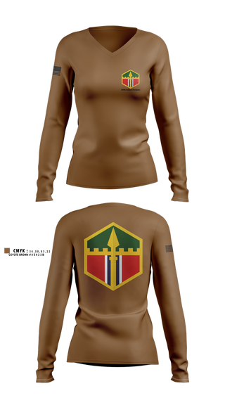 Womens Long Sleeve Vneck Shirt, 350th engineer company, , Teamtime, Team time, sublimation, custom sports apparel, team uniforms, spirit wear, spiritwear, sports uniforms, custom shirts, team store, custom team store, fundraiser sports, apparel fundraiser