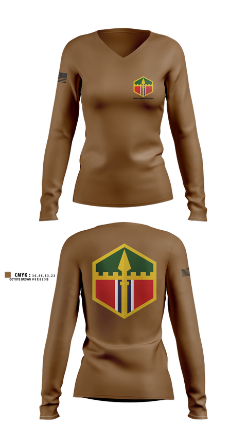 Womens Long Sleeve Vneck Shirt, 350th engineer company, , Teamtime, Team time, sublimation, custom sports apparel, team uniforms, spirit wear, spiritwear, sports uniforms, custom shirts, team store, custom team store, fundraiser sports, apparel fundraiser