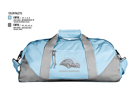 Duffle Bag, Overhills High School Basketball, Men's Basketball, Teamtime, Team time, sublimation, custom sports apparel, team uniforms, spirit wear, spiritwear, sports uniforms, custom shirts, team store, custom team store, fundraiser sports, apparel fundraiser